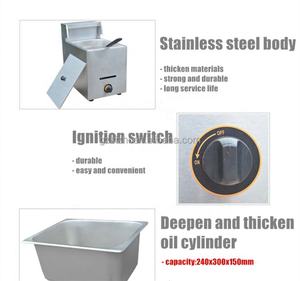 <span class=keywords><strong>Friteuse</strong></span> à gaz commerciale Sizhi de 6 <span class=keywords><strong>litres</strong></span> avec cuisson à haute température, construction en acier inoxydable, équipement de restauration rapide, équipement de cuisine et de restaurant - Product Image 5