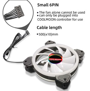 Oem coolmoon chơi game PC RGB Fan 120 mét Nhà Máy Giá PC máy tính Quạt làm mát RGB với điều khiển từ xa LED PC trường hợp fan hâm mộ Máy tính để bàn - Product Image 4