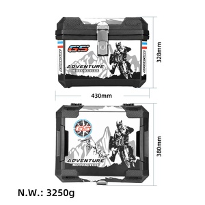 Boîte de rangement arrière étanche de très grande capacité 58L pour moto et vélo électrique, idéale pour la livraison de nourriture, les trajets quotidiens et le transport de marchandises - Product Image 2