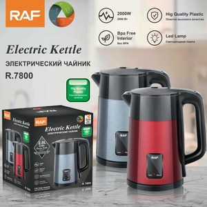 RAF OEM Double Wall Stainless Steel Insulation Kettle Cool Touch Tea Pot 2L Electric Kettle Fast Water Boil High Quality Plastic - Product Image 3