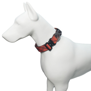 Premium Nylon Tactical <b>Dog</b> <b>Collar</b>, Heat Transfer Checkered <b>Dog</b> <b>Collar</b> with Stainless Steel D Ring & Metal Hardware for Medium La - Product Image 6