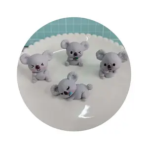 Figura de animais de desenho animado Kawaii, mini casa de boneca, decoração de jardim de fadas, estatueta de animais para mesa, 100 unidades