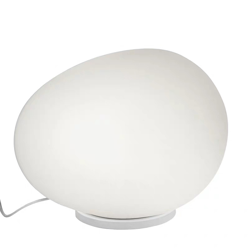 Oval Globe Cute Study Table Lamp White Glass Modern Table Light Buy