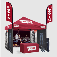 Tente imperméable Dtent 10x10 pieds avec impression, structure en aluminium, tente pop-up facile à monter, accepte l'impression personnalisée, pour salon professionnel