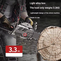 Scie à chaîne électrique portative sans fil 220V à moteur sans balais pour le travail du bois domestique