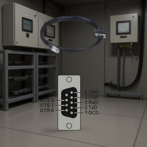 Câble de liaison Moxa CBL-RJ45SF9-150, 150 cm, connecteur série RS232 pour usage industriel - Product Image 3