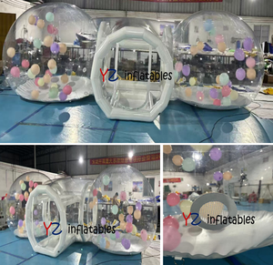 Burbujas Inflables Gigantes Dobles Casa de Burbujas Globos para Niños Tienda de Campaña Domo Inflable Doble Transparente para Fiesta - Product Image 3