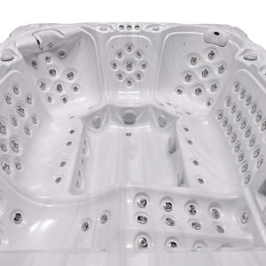 Vasca Idromassaggio da Esterno per 8 Persone con LED, Approvata CE, in Acrilico, con Getti Massaggianti, <span class=keywords><strong>Jacuzzi</strong></span> <span class=keywords><strong>Fuori</strong></span> <span class=keywords><strong>Terra</strong></span> - Product Image 2