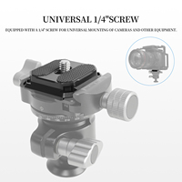 Piastra a Sgancio Rapido Universale con Vite da 1/4" Compatibile Arca-Swiss, Piastra QR Scorrevole per Fotocamera DSLR, Mini Treppiede e Testa a Sfera