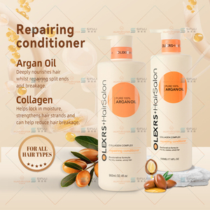 Nouveau produit : Ensemble <span class=keywords><strong>shampoing</strong></span> et après-<span class=keywords><strong>shampoing</strong></span> <span class=keywords><strong>réparateur</strong></span> au complexe de collagène et à l'huile d'argan, <span class=keywords><strong>shampoing</strong></span> nourrissant pour cheveux abîmés - Product Image 3