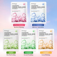 Masque facial hydratant et éclatant à la fraise, infusé de glace - Masque patch hydratant et illuminateur pour la peau, vente en gros