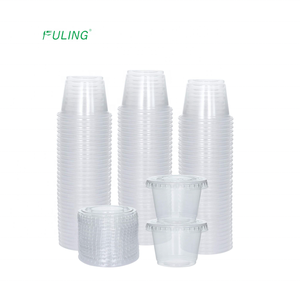 Mini contenedores de plástico para salsa pp, Dispensador de plástico de 0,75, 1 oz, 1,5 oz, <span class=keywords><strong>2</strong></span> oz, tazas con tapas - Product Image 1