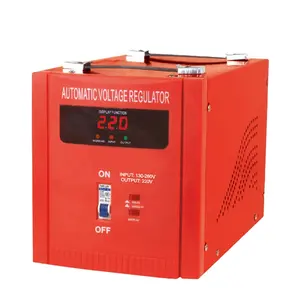 Penyearah Ac 5000W 220V Ac, Regulator/Penstabil Tegangan Otomatis Alternator Tampilan Digital Dapat Disesuaikan