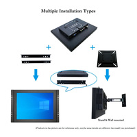 Moniteur tactile industriel à écran ouvert VESA pas cher de 7, 8, 9,7, 10, 10,4, 10,5, 12, 15, 17, 19 pouces, 1024*768, 4:3, avec support mural LCD