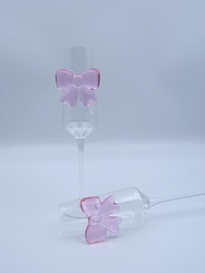 Copa de champán de lujo con lazo de mariposa hecho a mano al por mayor, <span class=keywords><strong>flauta</strong></span> con cinta 3D para regalo de boda - Product Image 5
