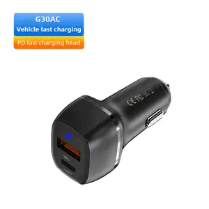 High power car charger PD20W+QC18W suitable for Apple Samsung 12/13 multi port PD QC car charging