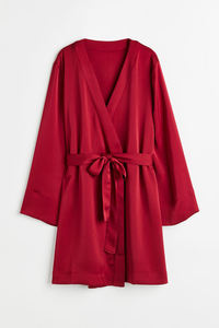 Gran oferta, bata de satén personalizada de 2 piezas, bata de lujo con lazo automático para mujer, Kimono de seda, bata de baño para mujer - Product Image 4