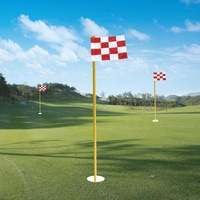 Ensemble de tasse de trou de golf vert abs professionnel drapeau de golf personnalisé et tasse de trou drapeaux de cible de golf portables drapeaux de mini broches en nylon