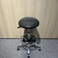 Tabourets de bureau en cuir PU durables, chaise à roulettes rotatives pour caissier conférence usine chaîne magasin supermarché studio bar moulin de laboratoire
