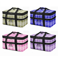 Sac isotherme double couche Aloha Collection, imprimé personnalisé Hawaïen Palaka, grand format extensible, pour transport de plats chauds