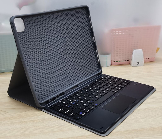 Detachable BT Wireless Keyboard Case for iPad Air 13 2024 12.9 Inch with Touch Pad Function Magnetic Built in