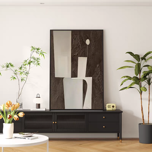 Decoración de Pared de <span class=keywords><strong>Estilo</strong></span> <span class=keywords><strong>Italiano</strong></span> Minimalista para Sala de Estar, Sofá, Pintura al Óleo de Flores Verticales 100% Pintada a Mano sobre Lienzo - Product Image 1