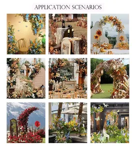 Fleurs artificielles <span class=keywords><strong>en</strong></span> forme de branche de haricot, plantes vertes, vente <span class=keywords><strong>en</strong></span> gros, décoration de mariage, artisanat, fabricant, fruits, baies, fleurs <span class=keywords><strong>en</strong></span> soie, plantes - Product Image 6