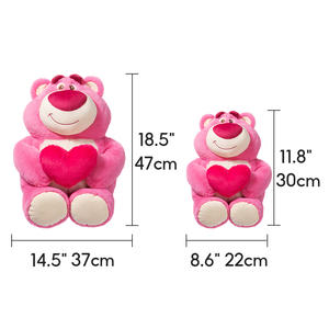 Oso de Peluche de Fresa de <span class=keywords><strong>Pixar</strong></span>, Tamaño Grande, con Diseño de Corazón Dibujable, Juguete de Peluche con Aroma a Fresa - Product Image 5