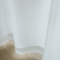 Voilage JUNPAI Phantom Wave 100% Polyester, Occultation Élevée, Voile Translucide, Style Moderne, Broderie à Motifs Floraux