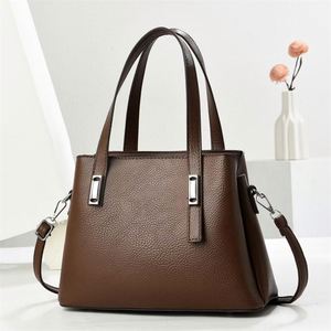 Minimalist Style Plain Color Tote Bags Lady's PU Leather Handbag for Gift - Product Image 5