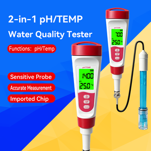 เครื่องวัดคุณภาพน้ำแบบพกพา 2-in-1 วัดค่า pH/อุณหภูมิ พร้อมจอ LCD จากโรงงาน - Product Image 2