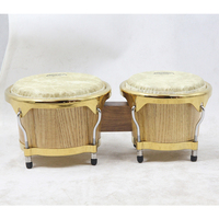Bongo Drum Percussion Instrument Classic Wood Cowhide Heads High Quality Ergonomic Design Customizable Logo Size Factory