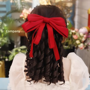 Perruque <span class=keywords><strong>de</strong></span> princesse pour enfants avec nœud, <span class=keywords><strong>postiche</strong></span> <span class=keywords><strong>queue</strong></span> <span class=keywords><strong>de</strong></span> <span class=keywords><strong>cheval</strong></span> à ondulations souples, en fibre haute température, accessoires capillaires - Product Image 4