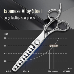 Premium Upgraded Vg10 6" Right-Handed Hairdressing Scissors Chunker Hair <b>Thinning</b> <b>Mirror</b> Polished Stainless Steel - Product Image 6