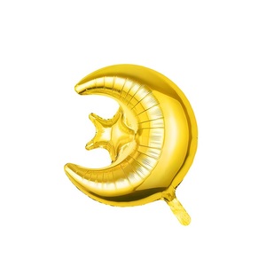 Lot de 10 ballons dorés en forme de lune et d'étoile pour l'Aïd, ballons du Ramadan, ballons en Mylar pour l'Aïd al-Fitr, décorations de fête pour l'Aïd Moubarak - Product Image 6