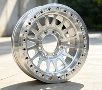 Nouvelles Jantes 4x4 en Alliage d'Aluminium Forgé Beadlock Usinées de Haute Qualité 6x139.7 17x8.5 -10 -28PCD 4*100 5*114 6*114.3 pour Charger