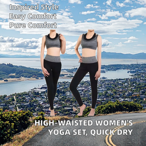 Nuevo Diseño Conjunto de Yoga para Mujer de Cintura Alta, Secado Rápido, Elástico, Shorts Deportivos, Traje de Gimnasio, Tela Efecto Segunda Piel - Product Image 2
