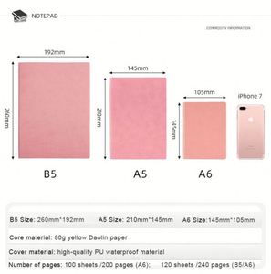 Hot Sale Custom Logo A5 A6 PU Leather Line Journal <b>Diary</b> Rainbow Edge <b>Notebook</b> 200pages - Product Image 5