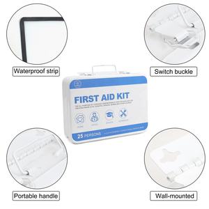 ערכת עזרה ראשונה ממתכת ל-25 אנשים, אביזרים רפואיים בסיסיים, ערכת עזרה ראשונה לבית, למשרד ולחוץ - Product Image 4