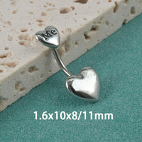 Körper Nabel Piercing Schmuck Großhandel Langhantel-Stift doppelfester Ende klar Cz rund Bauch Piercing Bauchtommel-Ring