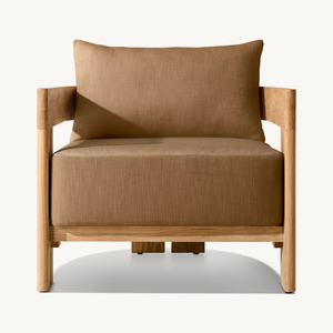 أثاث فناء خارجي من خشب الساج بإطار أريكة مقطعية للحديقة الخارجية من خشب الساج - Product Image 2