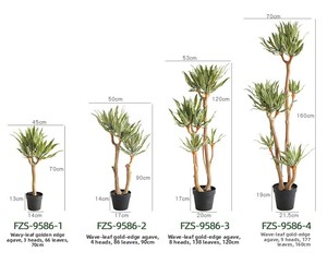 Agave Artificielle en Plastique Souple, Arbre Tropical en Pot <span class=keywords><strong>100</strong></span>-200cm, Décoration Commerciale pour Hôtels, Centres Commerciaux, Cours et Aménagements Paysagers - Product Image 6