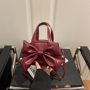 Bolso de Mano con Lazo de Estrella, Estilo Dulce y Moderno para Mujer, Correa Desmontable, Forma de Concha, Mini Bolso Bandolera - Product Image 5