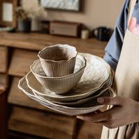 Service de vaisselle en porcelaine Jingdezhen vintage non toxique 6-10 pièces assiettes bols tasses