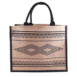 Sac de plage en jute écologique de grande taille pour femme, en gros, avec logo imprimé personnalisé - Product Image 3