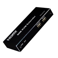 4K 30Hz HDMI KVM Extender RJ45 Ethernet Cat5e/6 USB HDMI Video Transmisor Receptor Kit 60m Ratón Teclado Material metálico 1080p