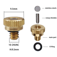 Buse de brumisation fine durable en plastique de 6,35 mm à basse pression, raccord en T de 1/4 pouce, connecteur rapide pour tuyau, refroidissement extérieur