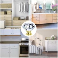 Poignées de tiroir en cristal transparent en forme de diamant, 30 mm, pour armoire, cuisine, entrepôt, salon, hôtel