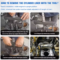 Extracteur de revêtement de cylindre universel PT-6400-C/ M50010-B/ 3376015 pour Mack Volvo Detroit International Cummins Navistar