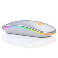 Taşınabilir şarj edilebilir bilgisayar USB 2.4ghz RGB optik PC sessiz LED A2 özel optik Bt çift modlu oyun kablosuz fare